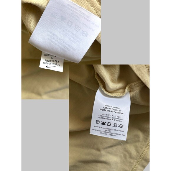 NIKE Mens Sole Food Served Fresh Graphic Loose Fit M T-Shirt Tan - Picture 6 of 6